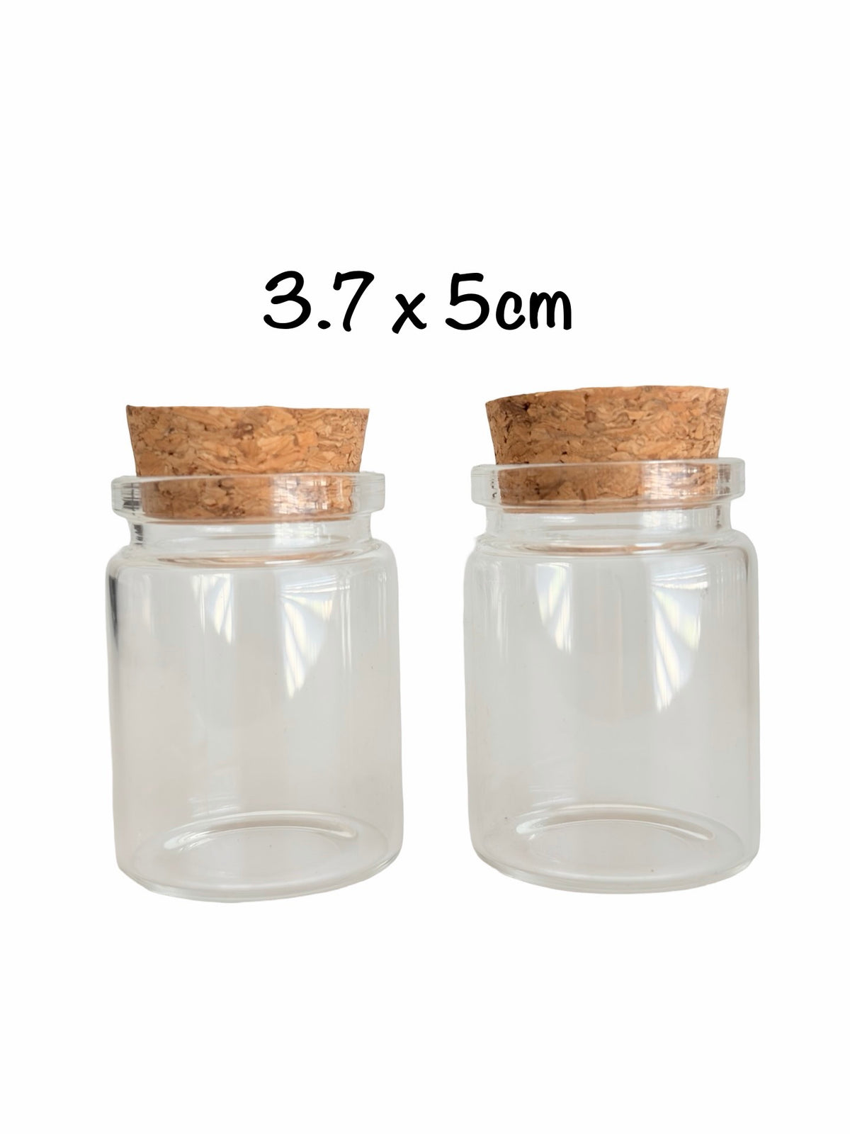 Mini Glass Bottles with Cork Stoppers • Small Clear Glass Vials for Crafts