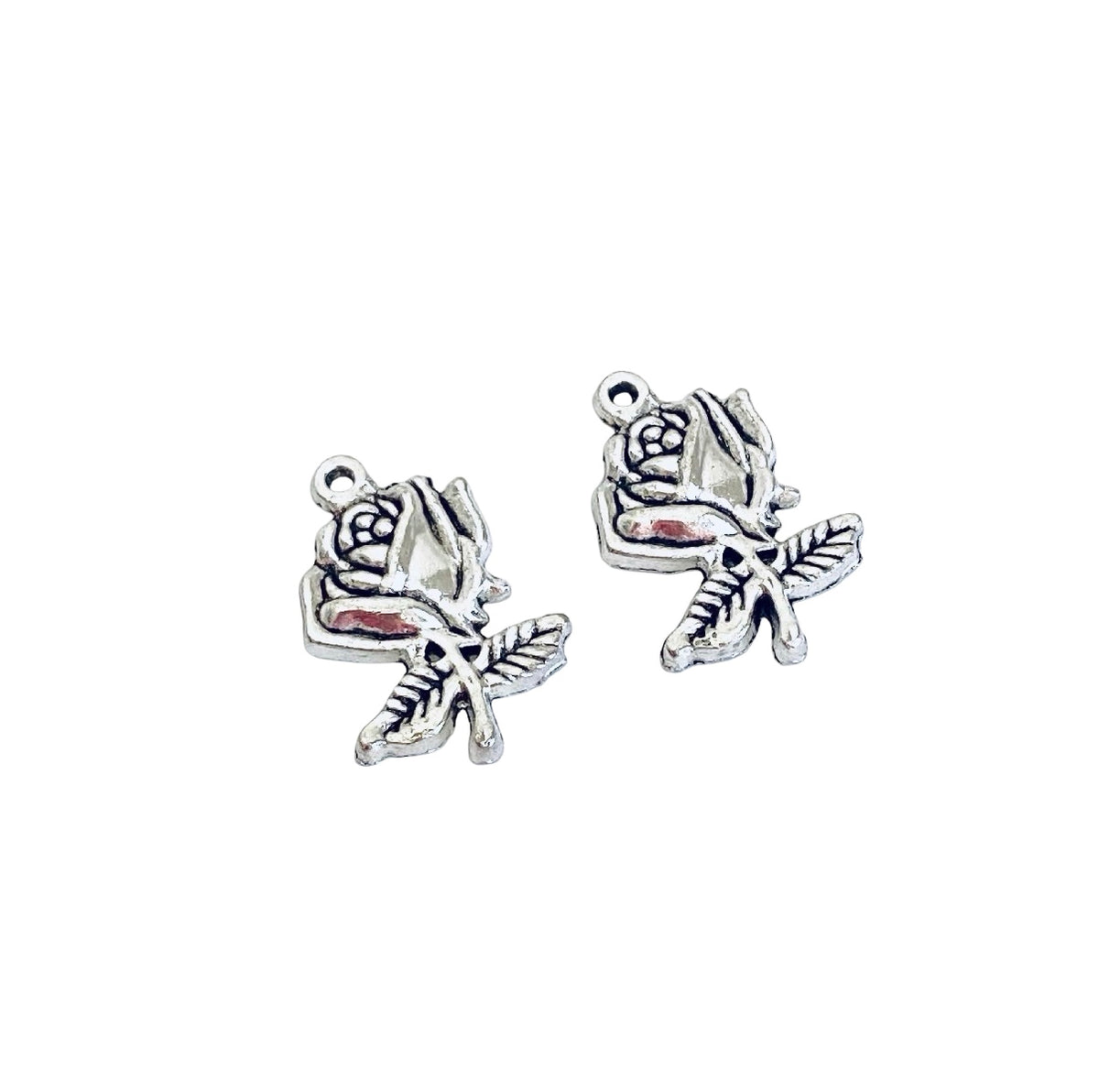 Base Metal Rose Charm
