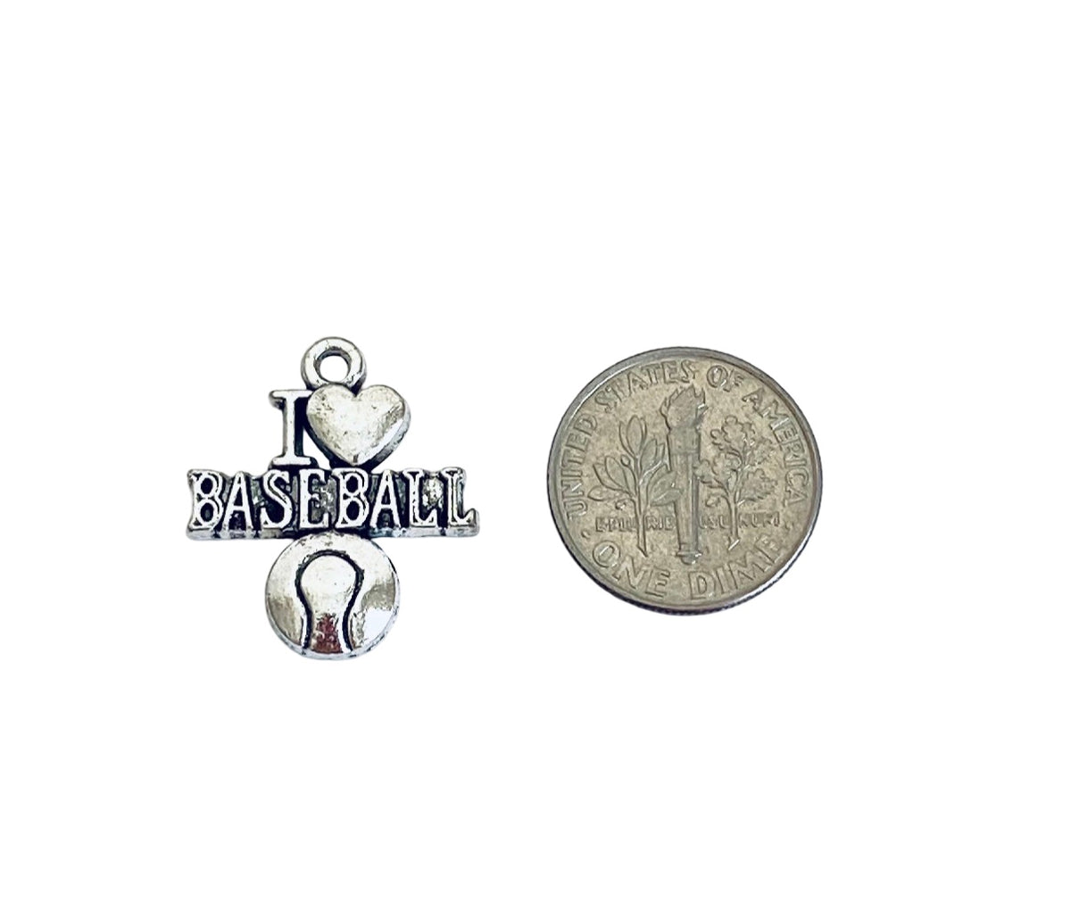 Base Metal Sports Charms (Volleyball • Football • Golf • Baseball • Basketball • Soccer)