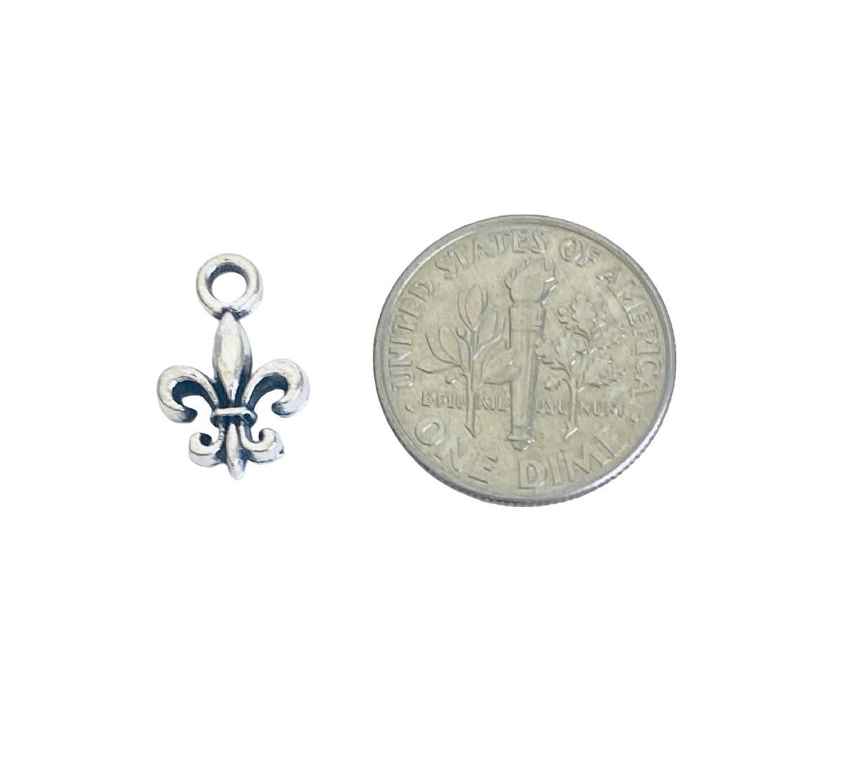 Base Metal Tiny Fleur de Lis Charm