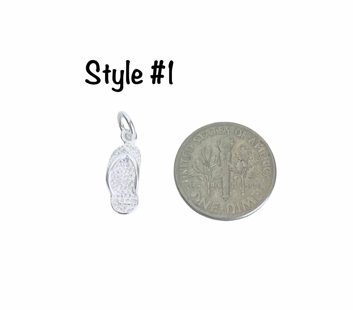 Sterling Silver Flip Flop Charm • Sold Individually
