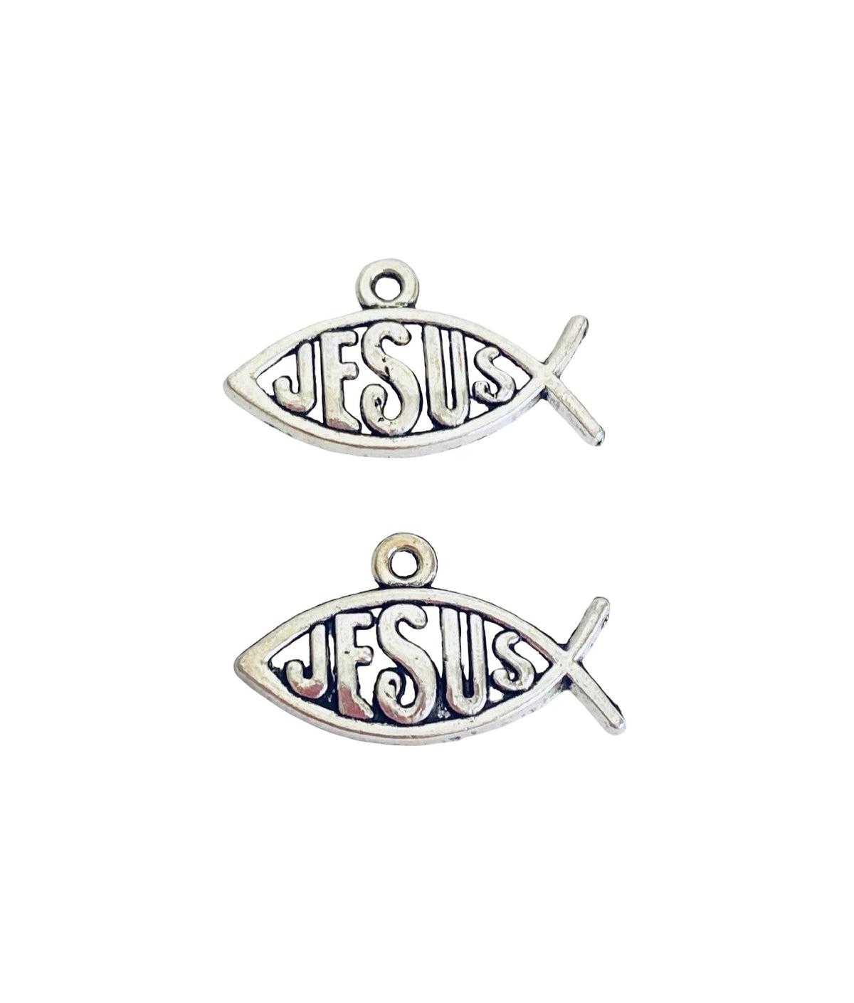 Base Metal Small Jesus Charm