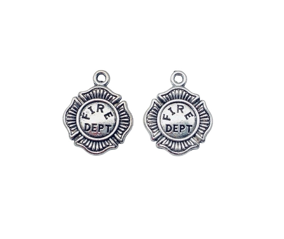 Base Metal Fire Dept Charm
