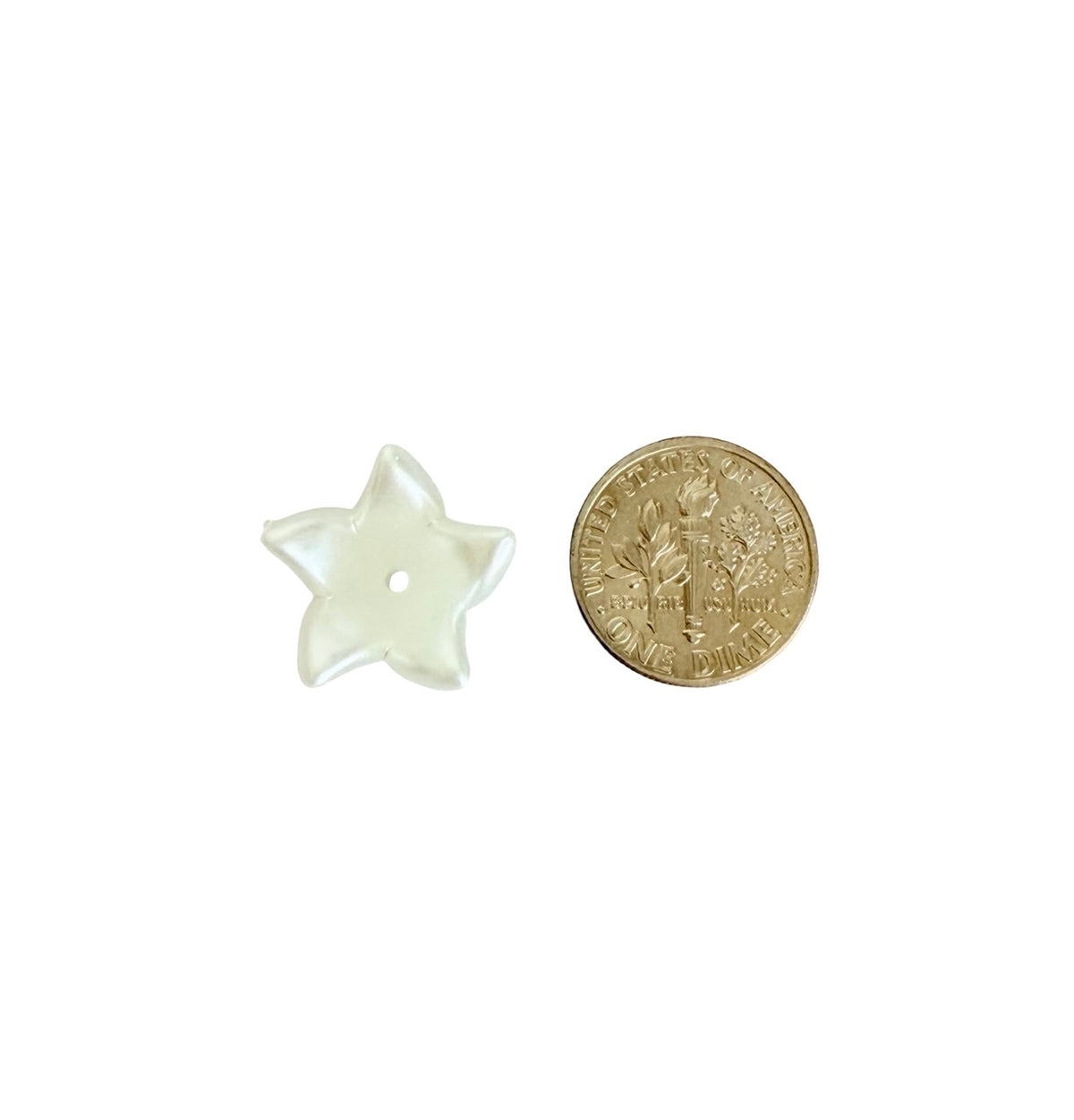 15mm Acrylic 5-Petal Pointed Flower Beads • Faux Pearl, Transparent & Two-Tone Flower Beads for Jewelry Making & Crafts