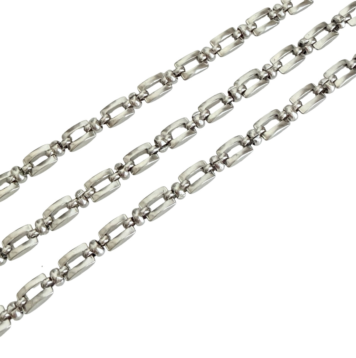 5mm x 7mm Stainless Steel Rectangular Link Chain • Sold by the Foot