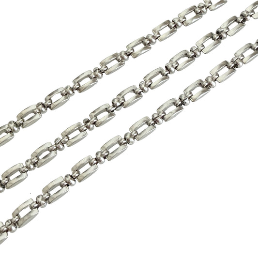 5mm x 7mm Stainless Steel Rectangular Link Chain • Sold by the Foot