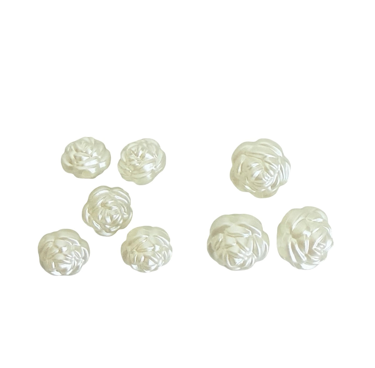 Faux Pearl Rose Beads for Jewelry Making • 10mm & 12mm