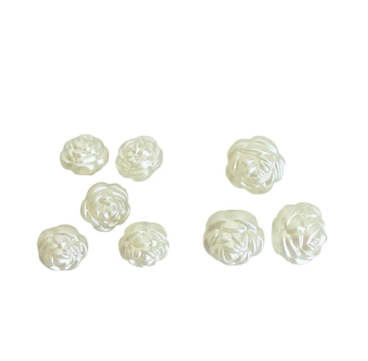 Faux Pearl Rose Beads for Jewelry Making • 10mm & 12mm