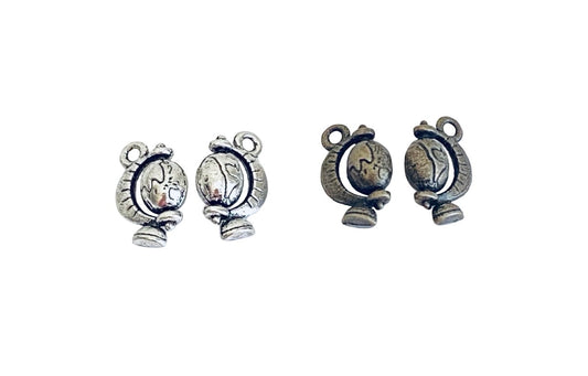 Base Metal World Globe Charm