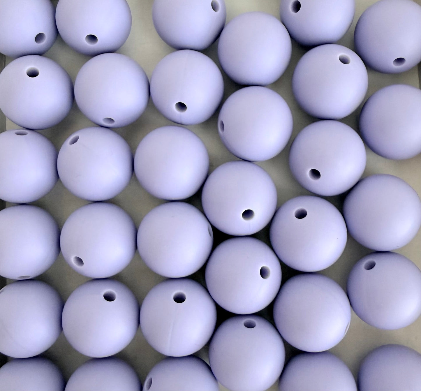 15mm Light Purple Silicone Beads • Round Beads (Sold Per Piece) for Jewelry Making, Keychains & DIY Crafts