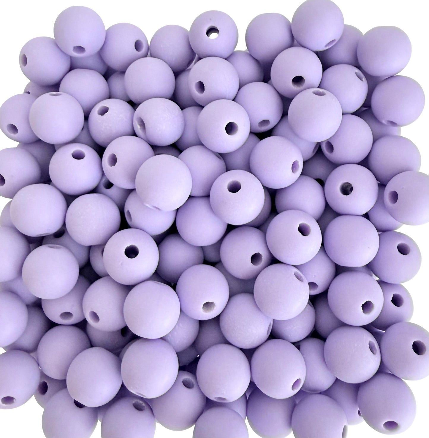 Matte Finish Light Purple Round Beads • 5mm, 7mm & 9mm Acrylic Craft Beads for Jewelry Making & DIY Crafts