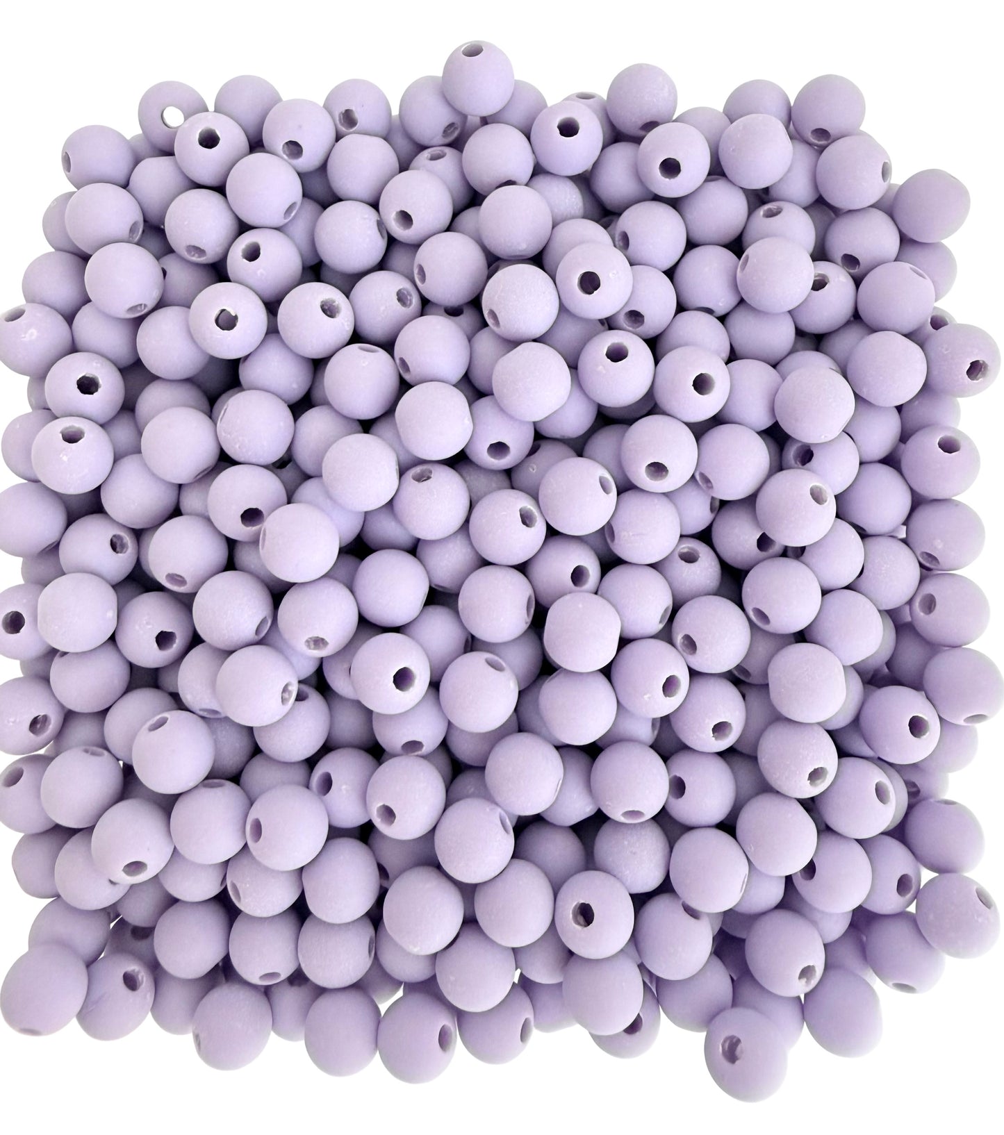 Matte Finish Light Purple Round Beads • 5mm, 7mm & 9mm Acrylic Craft Beads for Jewelry Making & DIY Crafts