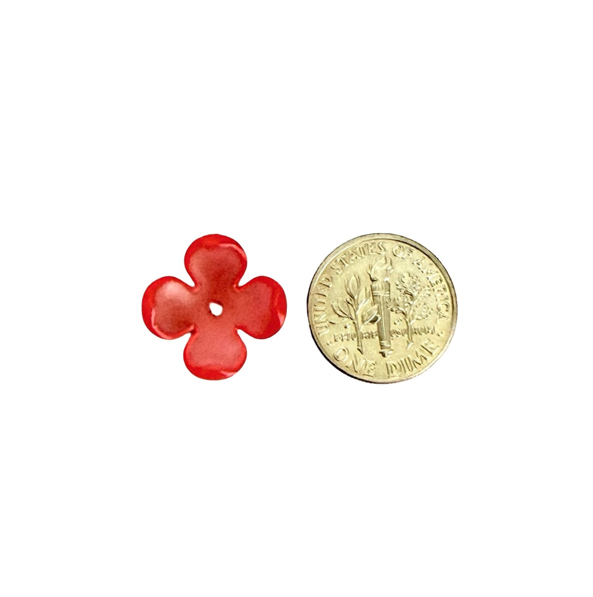 14mm Acrylic Hydrangea Flower Petal Beads • 4-Petal • Transparent Purple, Pink or Random Mix Colors