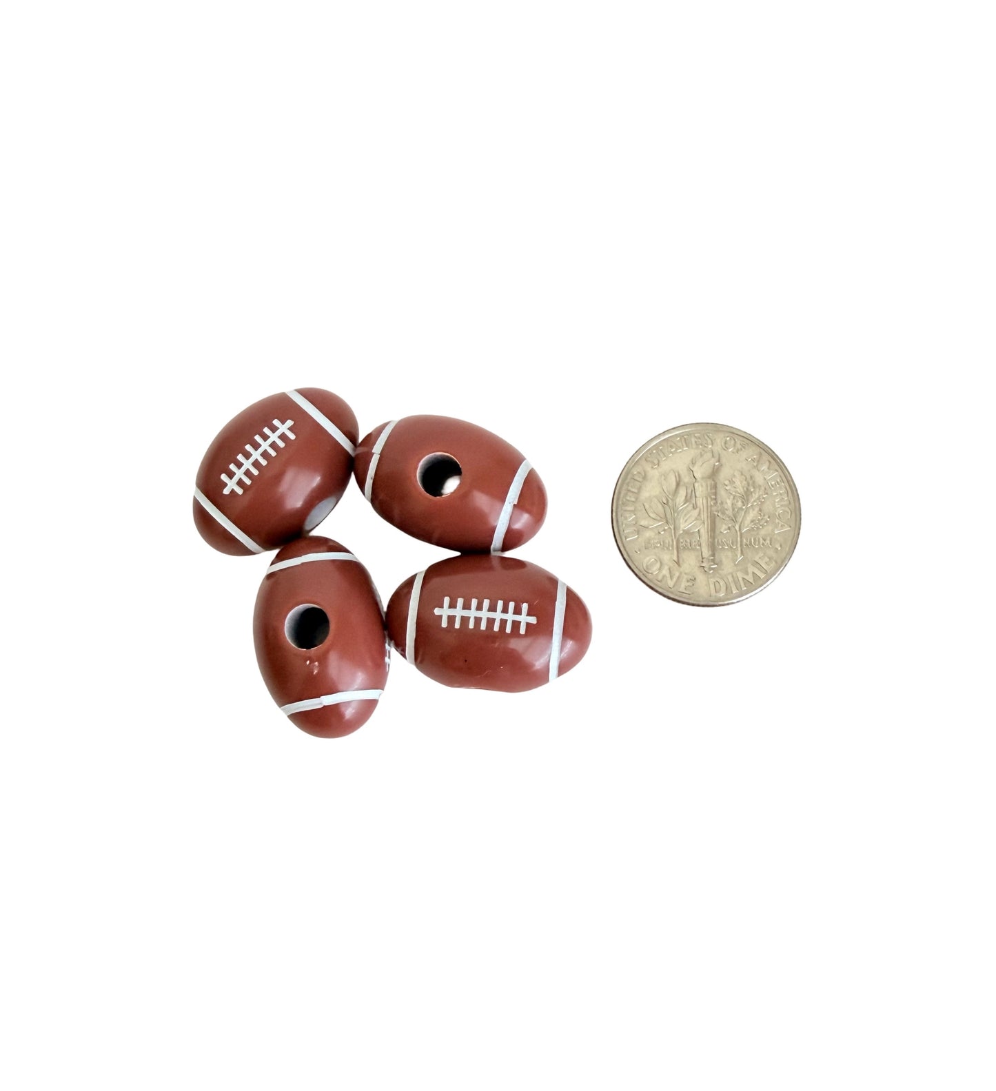 Sports Acrylic Beads • Football, Baseball, Basketball • DIY Craft Jewelry Supplies