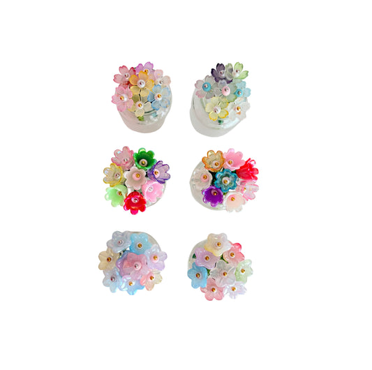 1.75” Mini Handmade Beaded Flower Charm • Assorted Styles