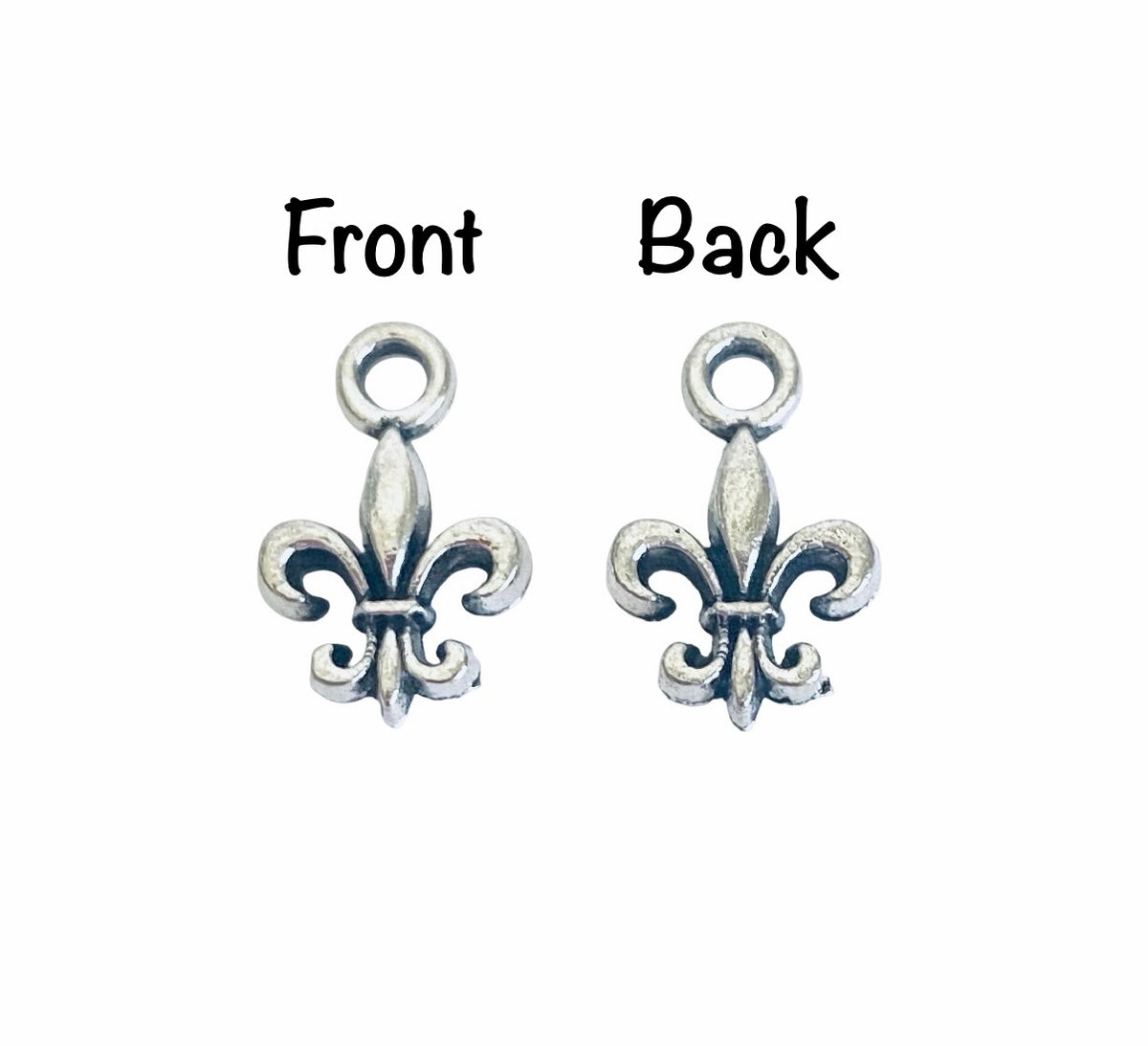 Base Metal Tiny Fleur de Lis Charm