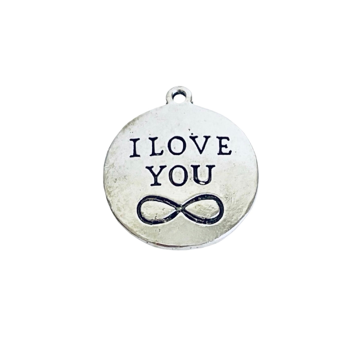 Base Metal I Love You Infinity Charm