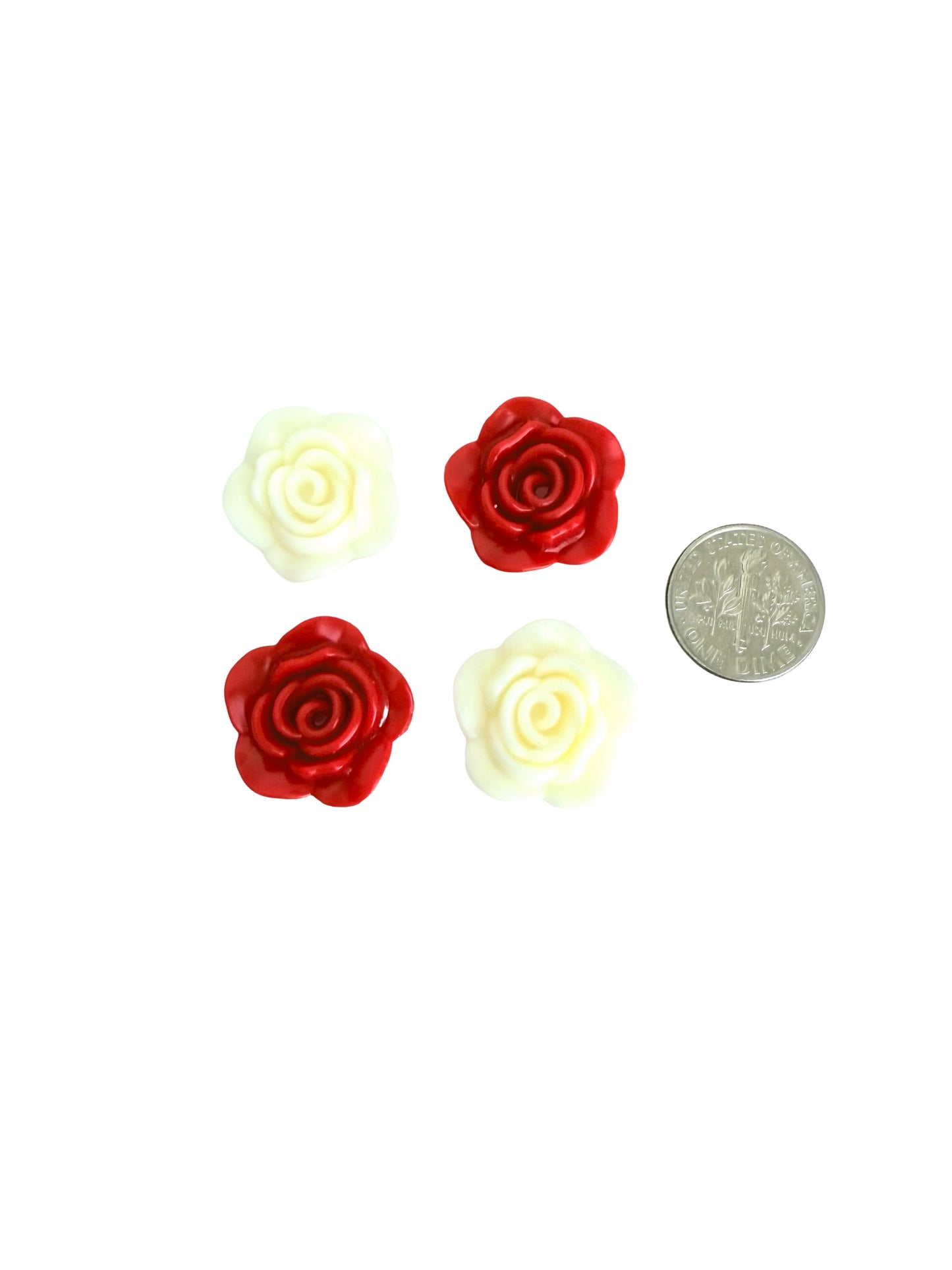 Large Acrylic Rose Flower Beads • Floral Beads for Jewelry Making