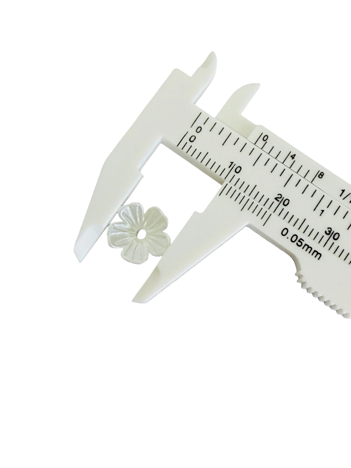 10mm Acrylic Faux Pearl 5-Petal Flower Beads • Mini Pearl Flower Beads for Jewelry Making & Crafts