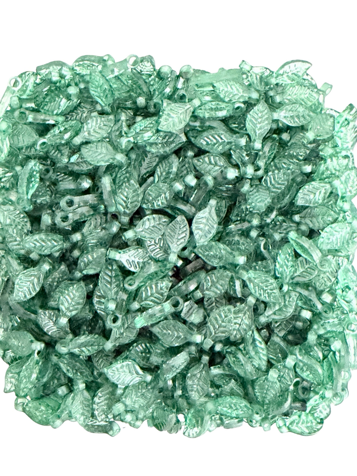 5x10mm Tiny Acrylic Leaf Beads • Transparent Green, Dark Green & Pastel Colors • Mini Leaf Beads for Jewelry Making & Crafts