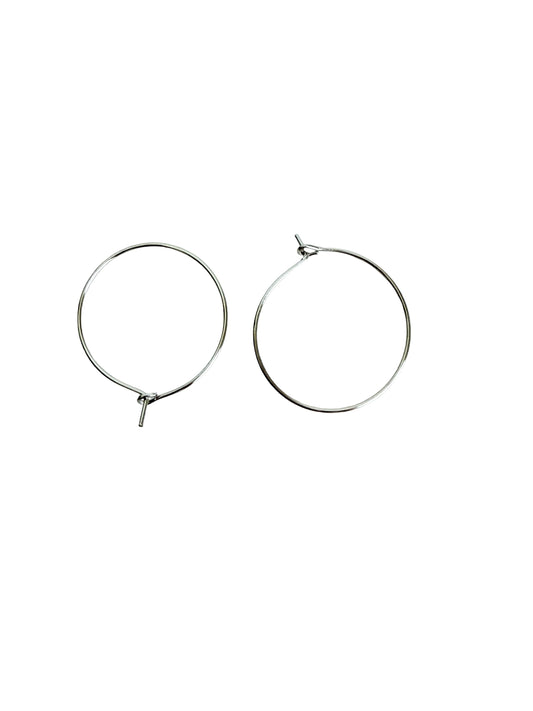 Stainless Steel Wine Charm Hoop (25mm)