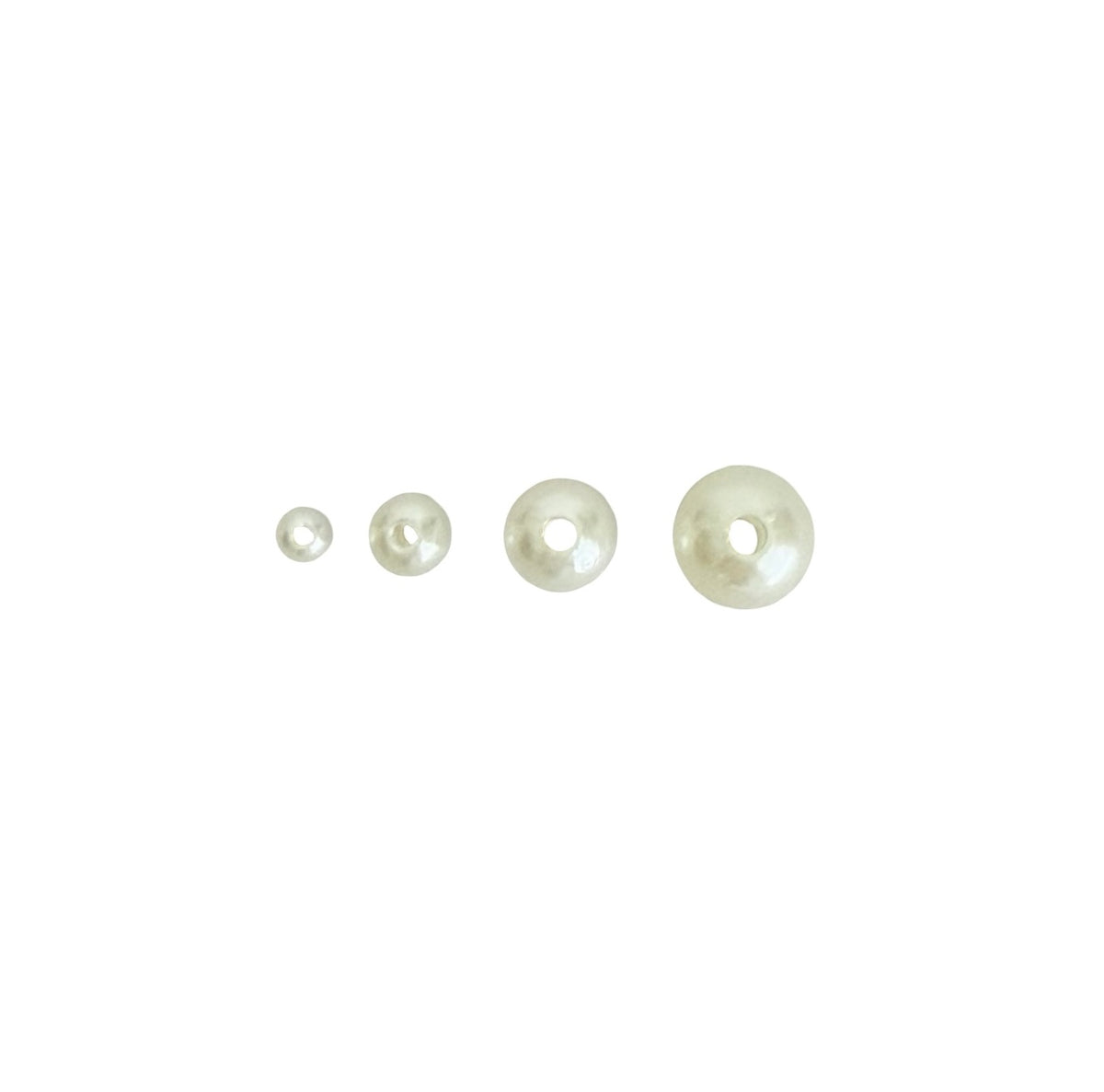 Off-White Faux Pearl Beads • 4mm, 6mm, 8mm & 10mm • Pearl Beads for Jewelry Making & Crafts