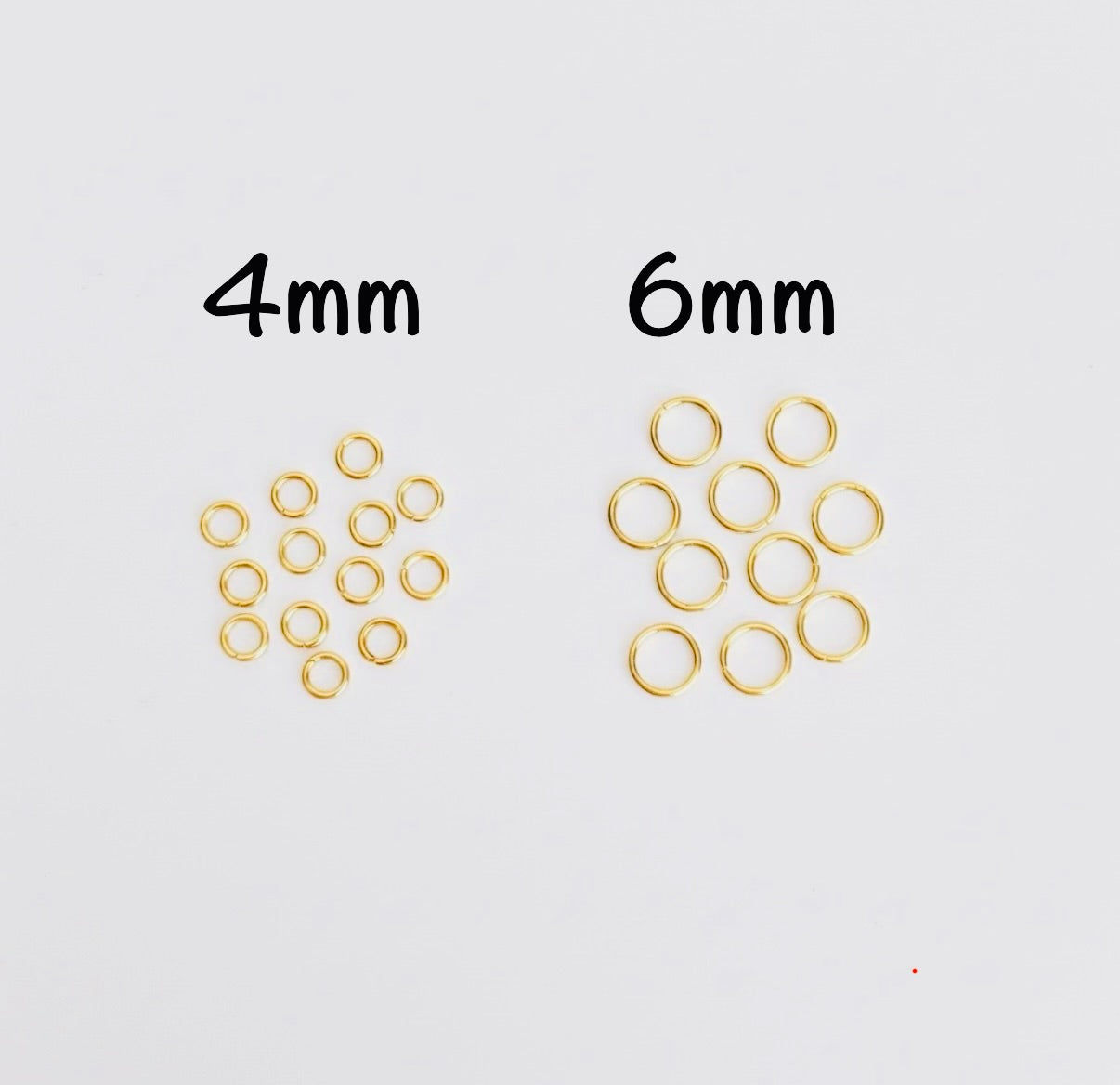 Gold over Stainless Steel Jump Rings • 4mm or 6mm