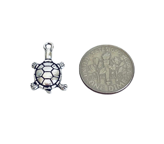 Base Metal Small Turtle Charm