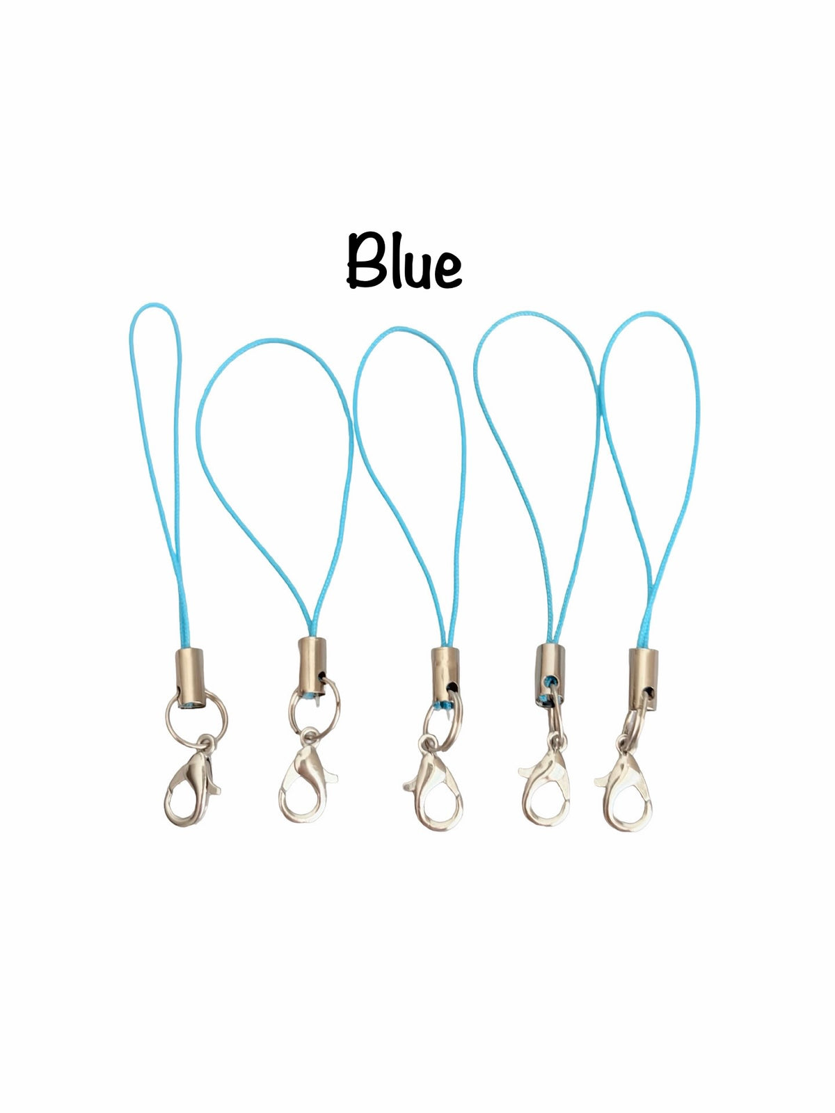 Small Cell Phone Charm Strap with Split Ring & Lobster Clasp • Phone Charm Holder