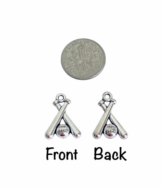 Base Metal Baseball Bats Charm