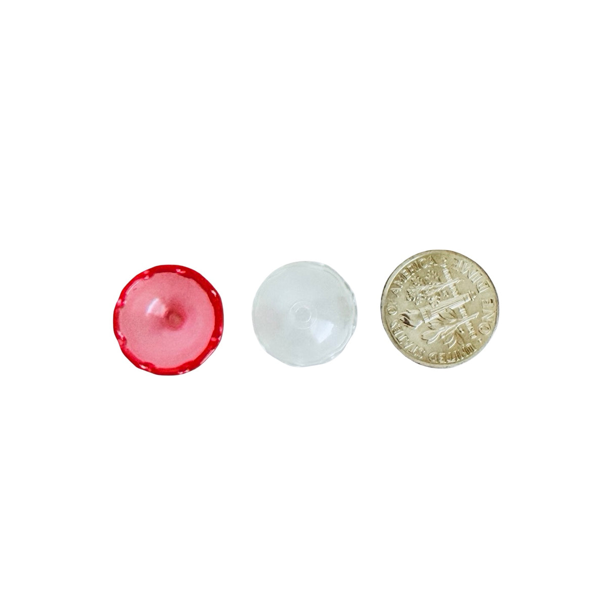 Acrylic Half Dome Beads • Random Mix Transparent Half Round Beads for Jewelry Making & Crafts