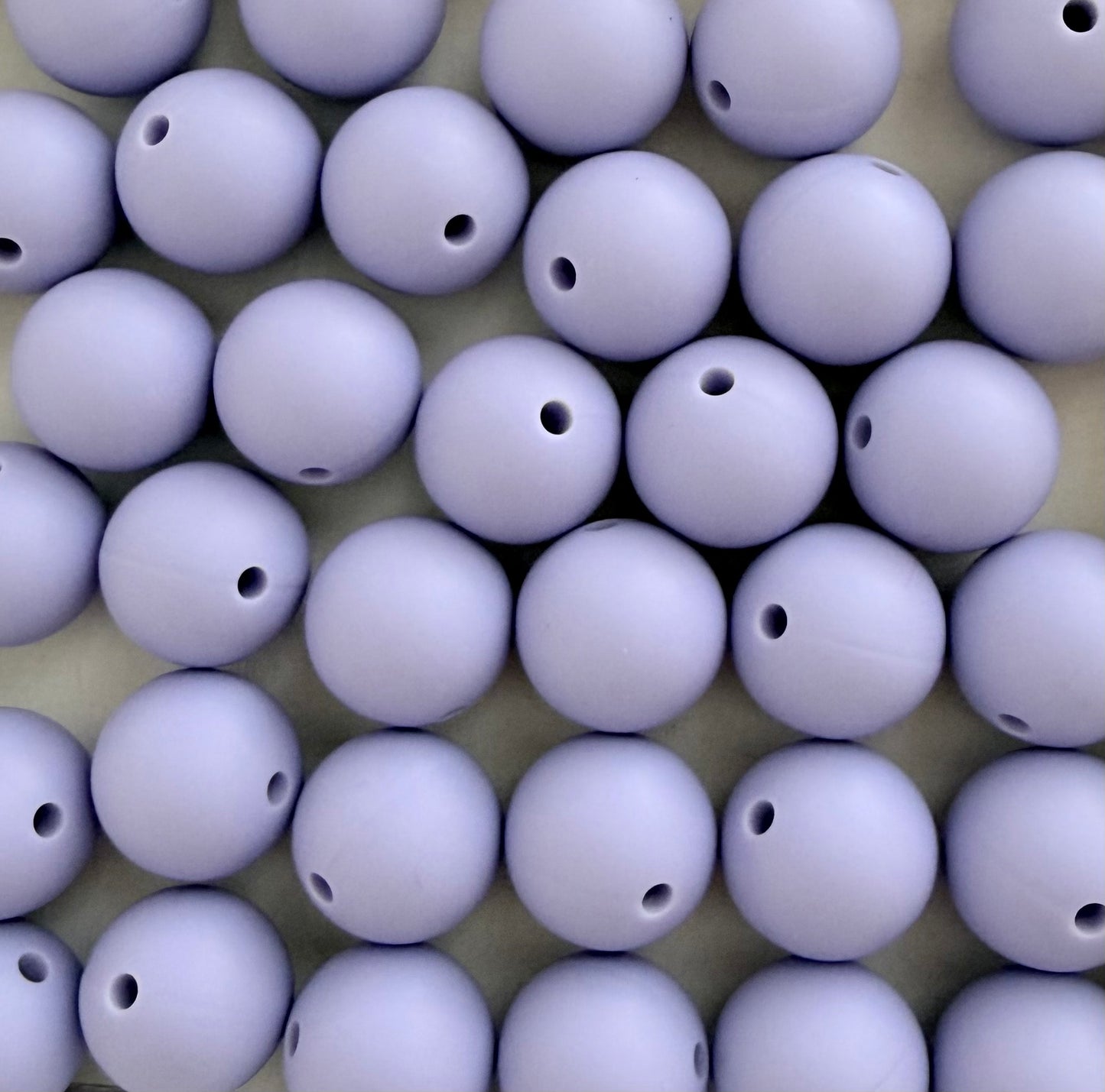 15mm Light Purple Silicone Beads • Round Beads (Sold Per Piece) for Jewelry Making, Keychains & DIY Crafts
