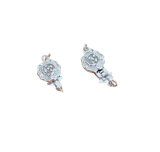 925 Sterling Silver Flower Clasp • Sold Individually