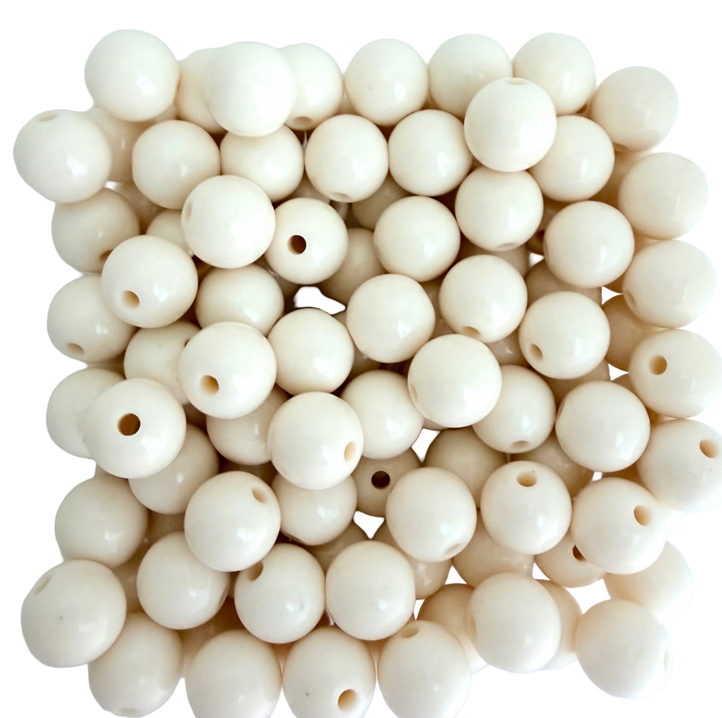 Bulk 10mm Shiny Acrylic Round Beads for Jewelry Making, Keychains & DIY Crafts
