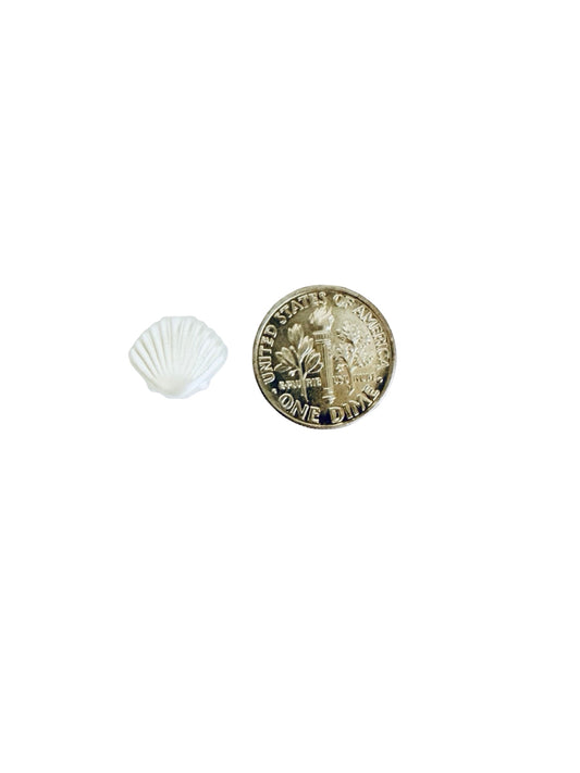 Faux Pearl Clam Shell Beads • 12mm x 10mm • Shell Beads for Jewelry Making