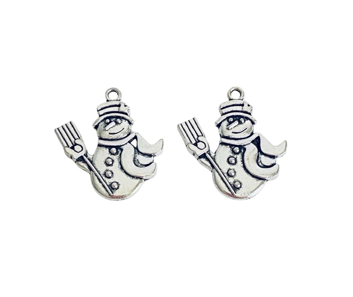 Base Metal Snowman Charm
