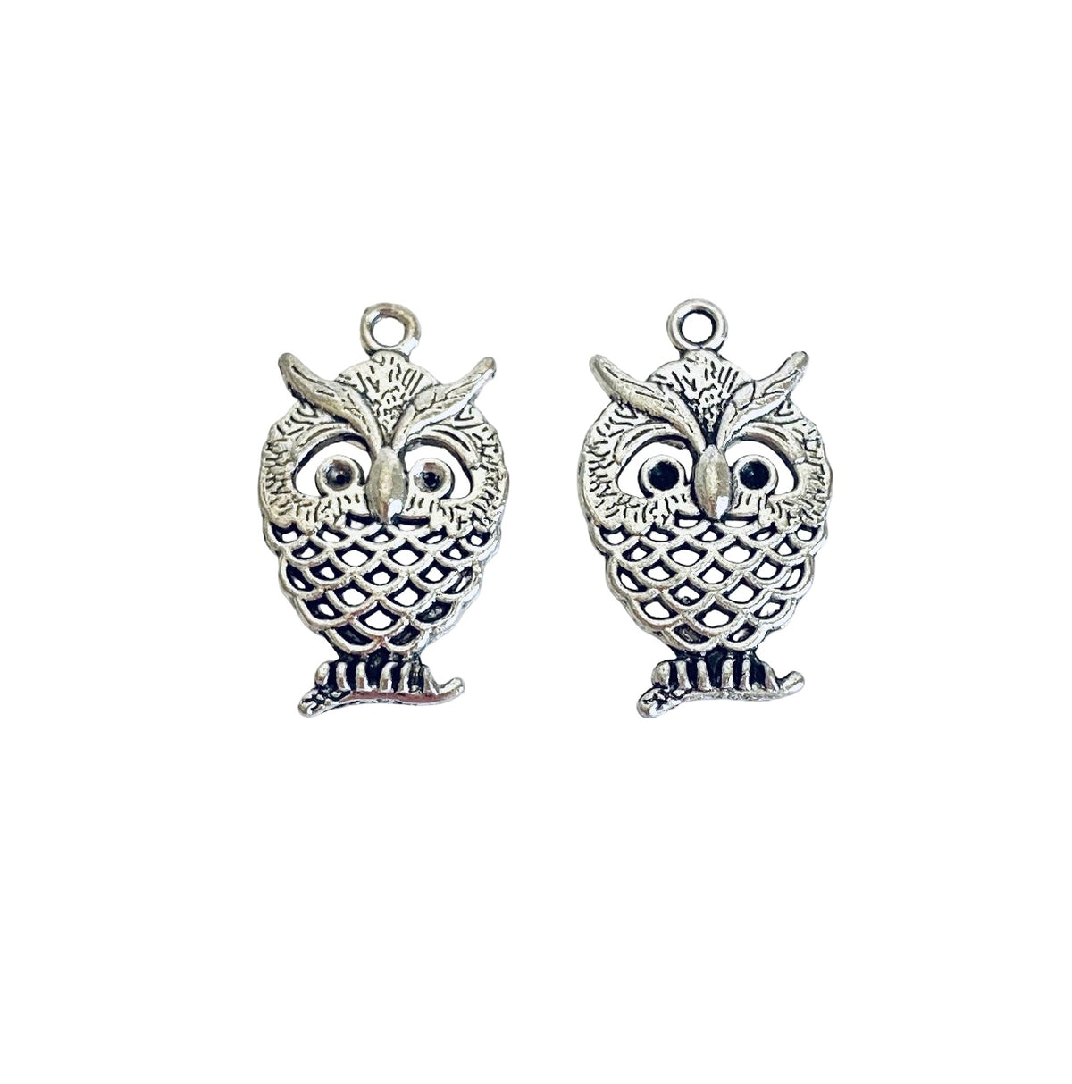 Base Metal Owl Charm
