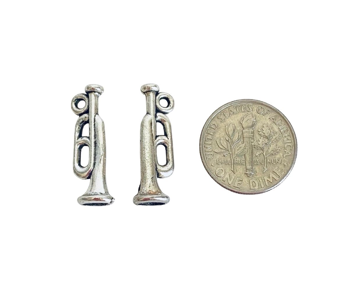 Base Metal Musical Instrument Charms (Saxophone • Trumpet • Guitar • Violin)