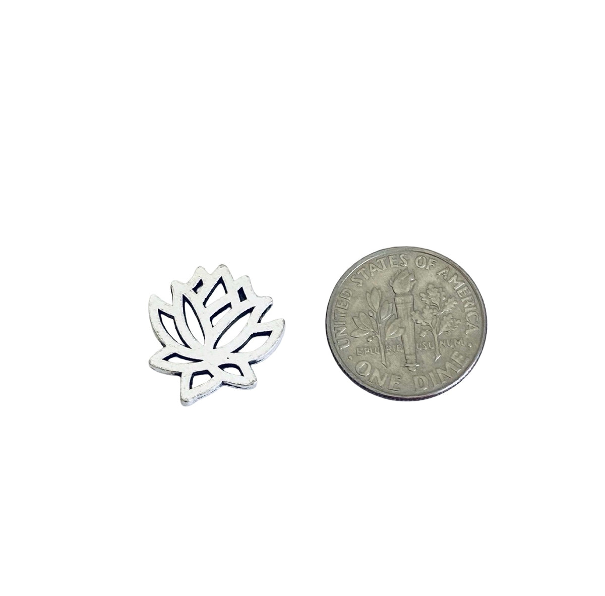 Base Metal Lotus Flower Charms