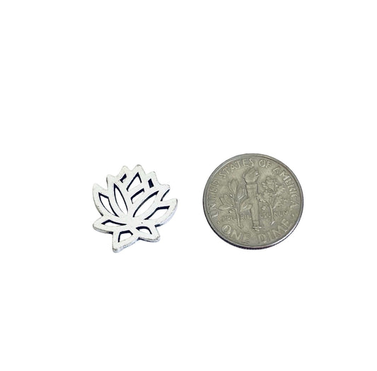 Base Metal Lotus Flower Charms
