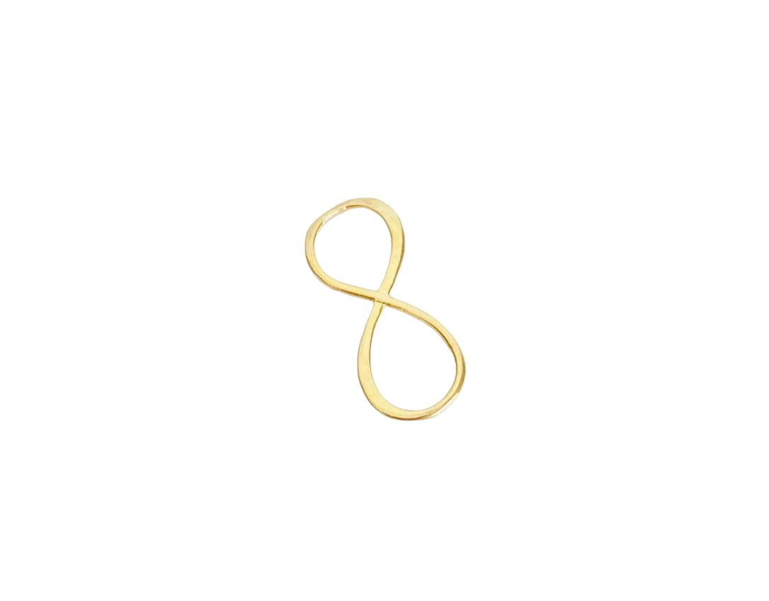 Infinity Connector Charm • Sterling Silver • Gold over Silver • Rose Gold over Silver • Sold Individually