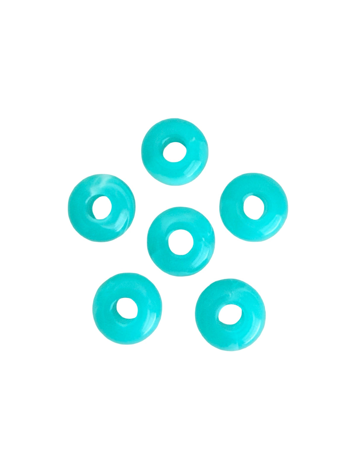 14mm Big Hole Acrylic Rondelle Beads • Assorted Color Donut-Shaped Beads for Jewelry Making