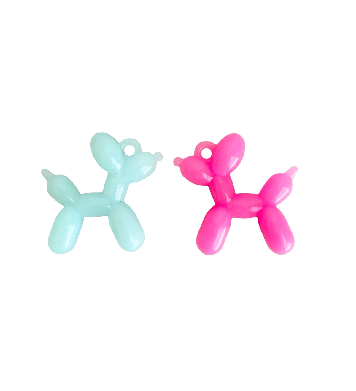 Large Acrylic Balloon Dog Charms • Random Mix of Translucent Pastel Colors • Dog Charms for Jewelry Making