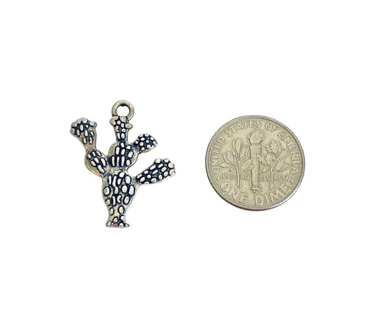 Base Metal Cactus Charm