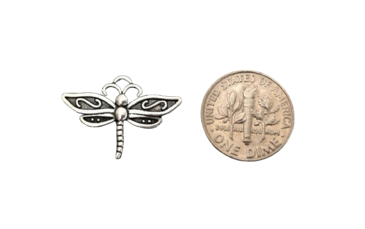 Base Metal Small Dragonfly Charm