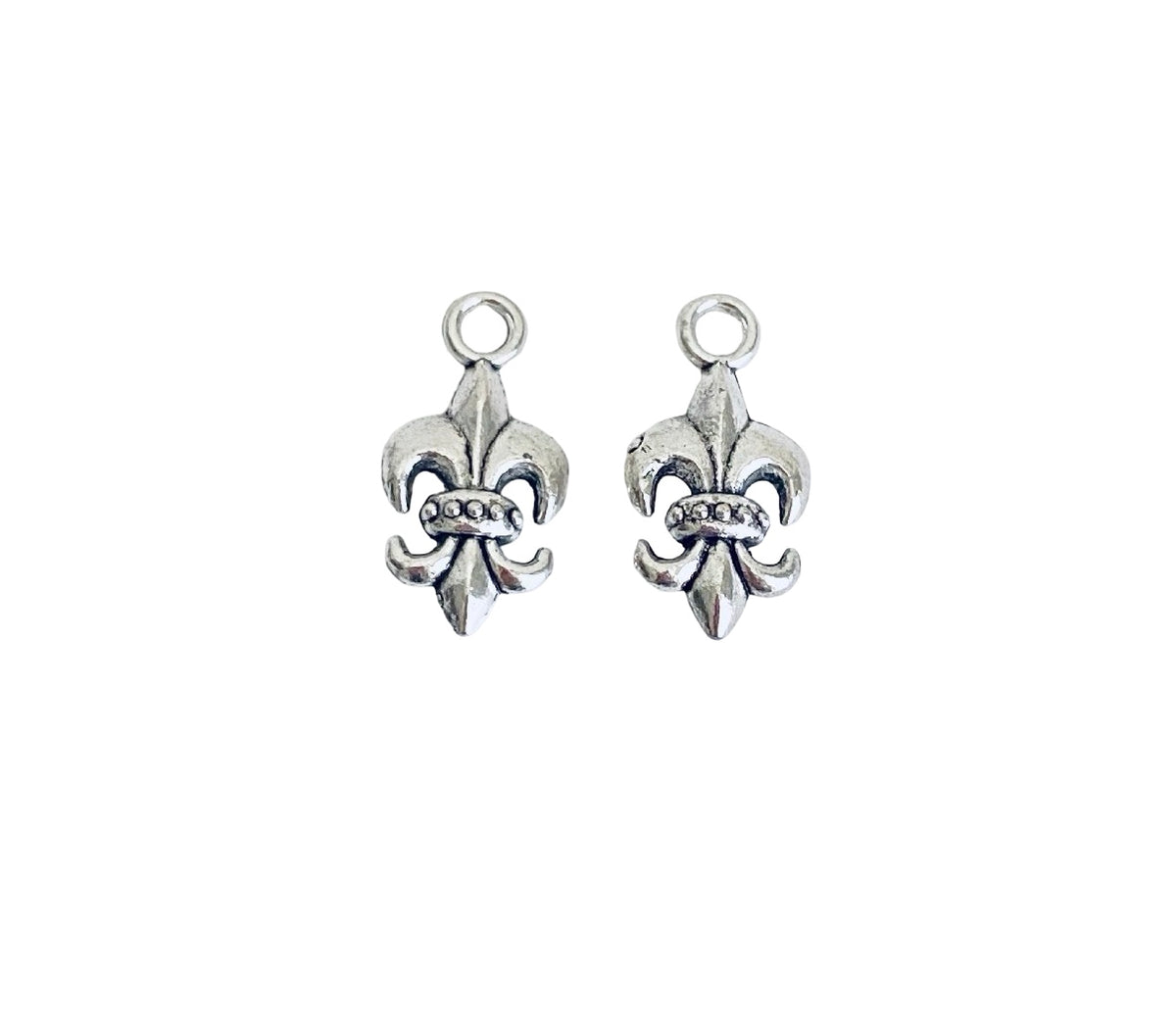 Base Metal Large Fleur de Lis Charm