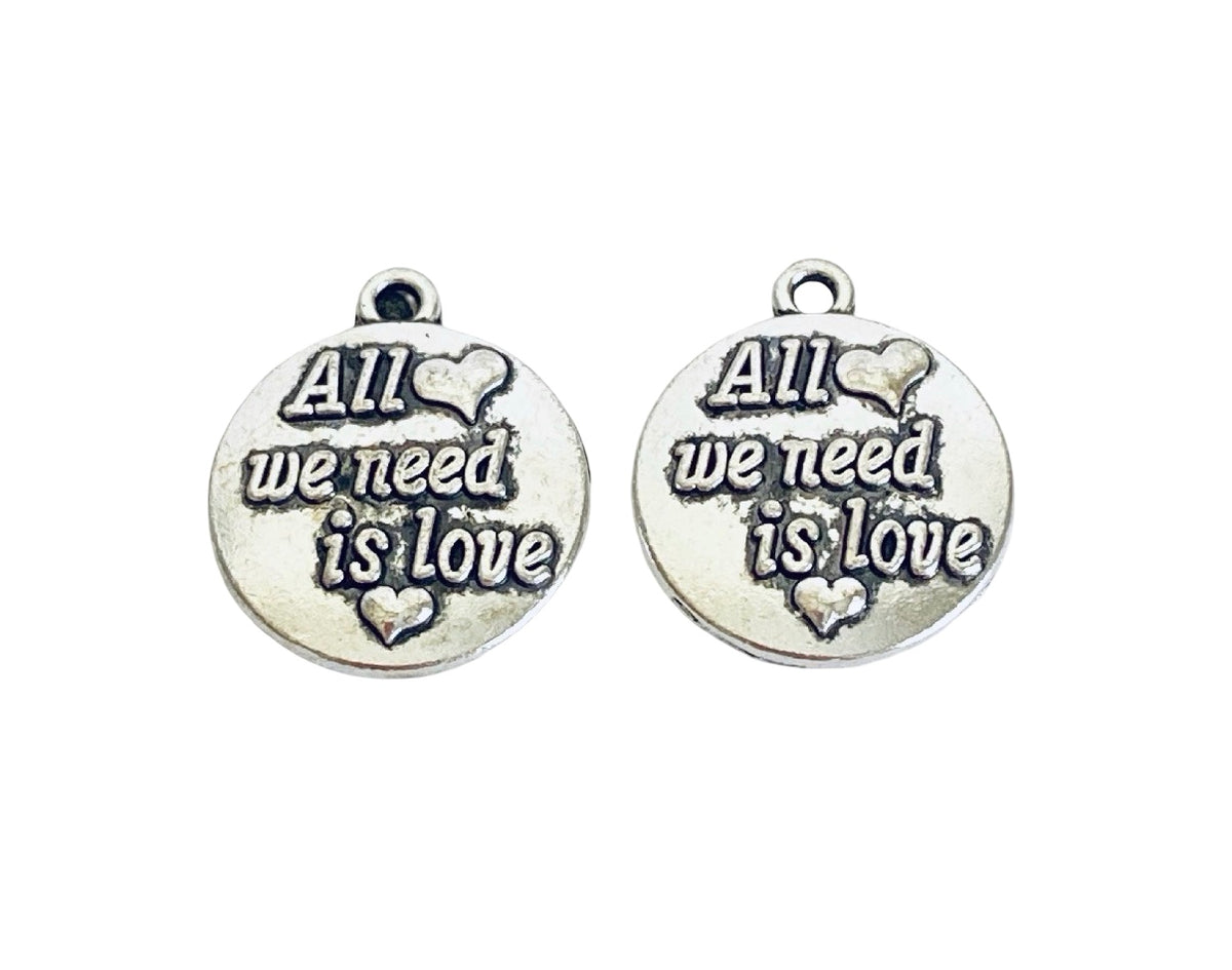 Base Metal “All we need is love” Charm