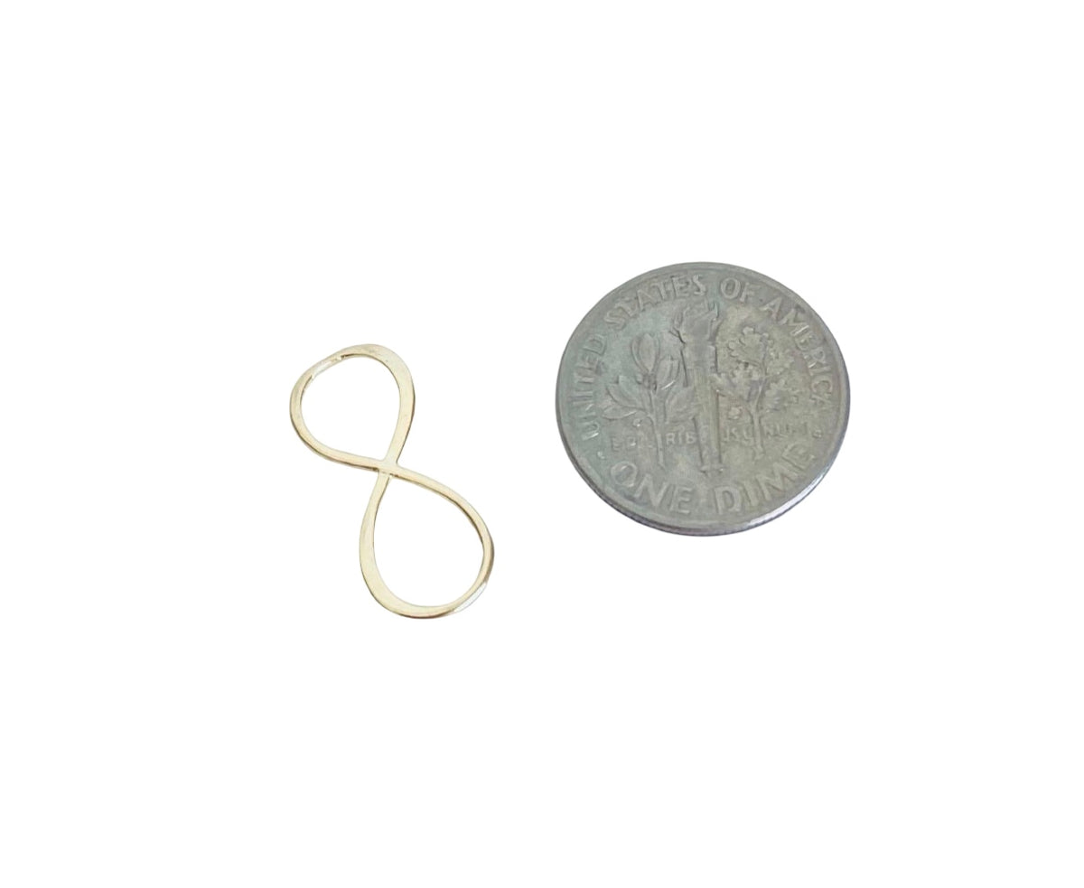 Infinity Connector Charm • Sterling Silver • Gold over Silver • Rose Gold over Silver • Sold Individually