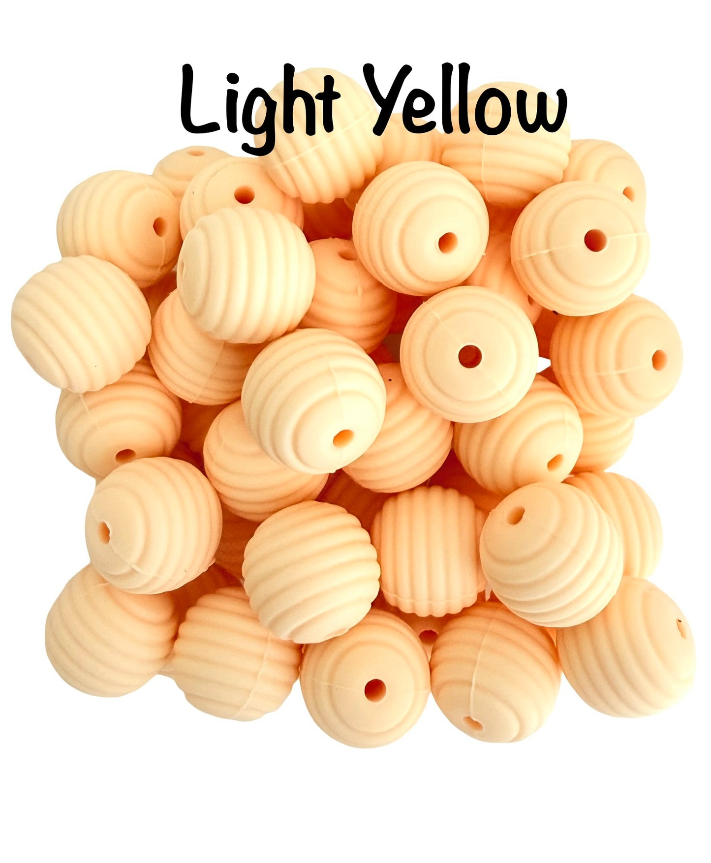 15mm Ribbed Silicone Beads (Sold Individually)