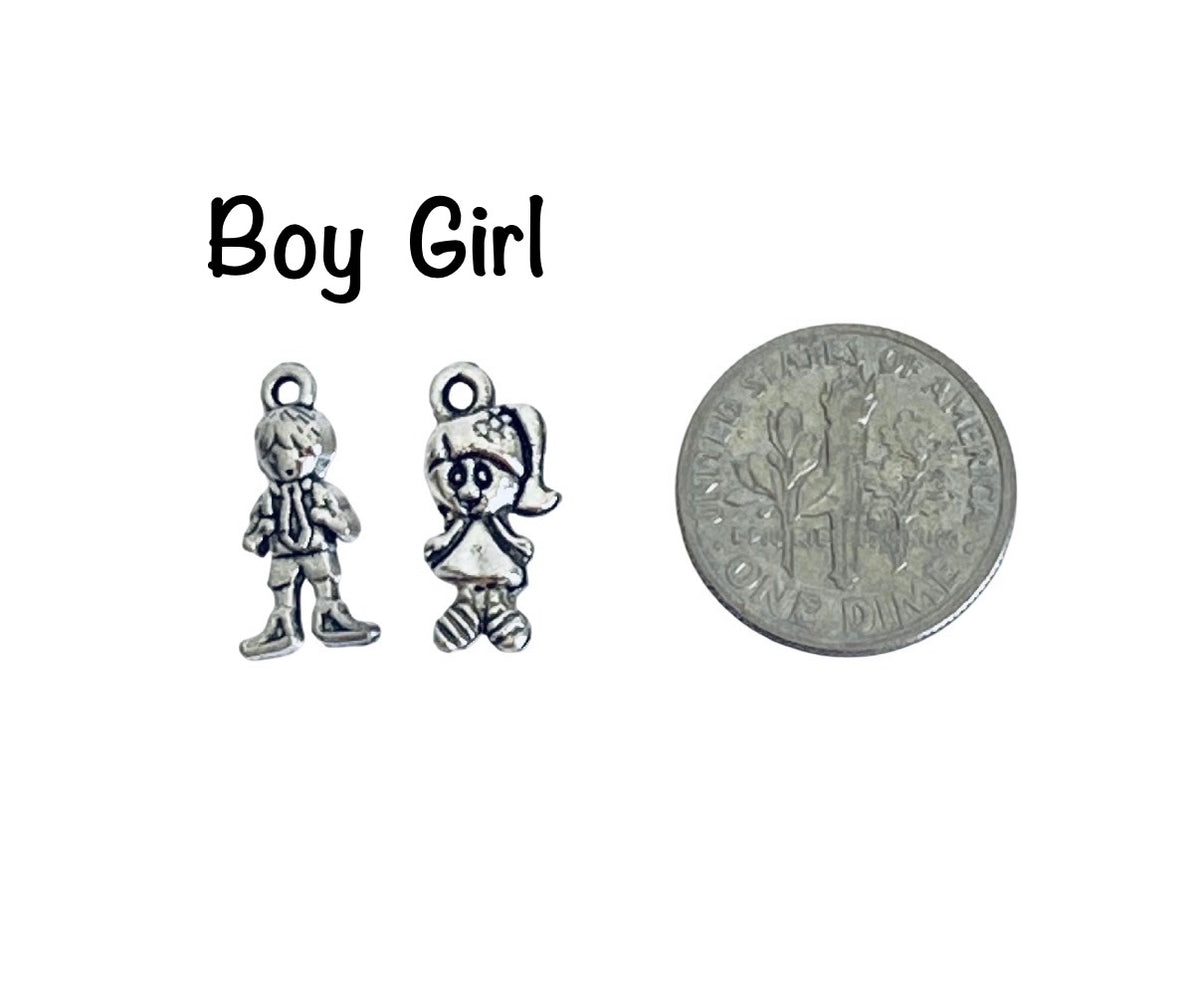Base Metal Boy or Girl Charm
